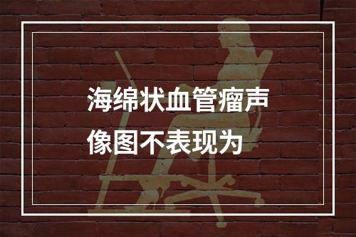 海绵状血管瘤声像图不表现为