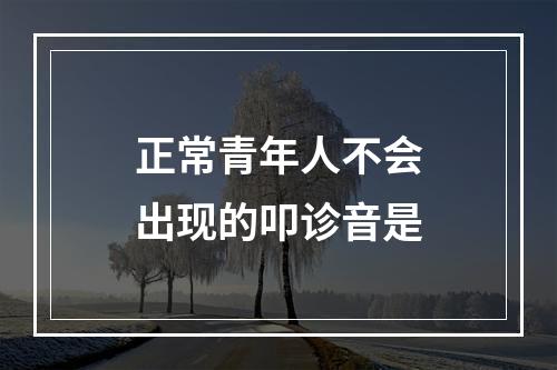 正常青年人不会出现的叩诊音是