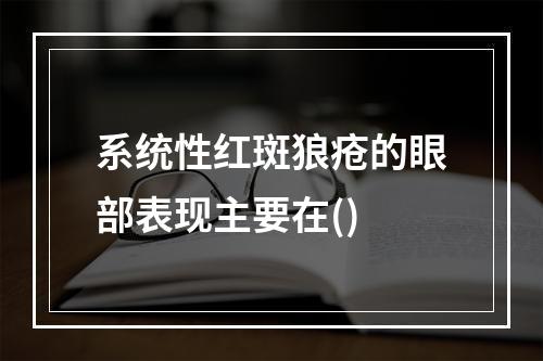 系统性红斑狼疮的眼部表现主要在()