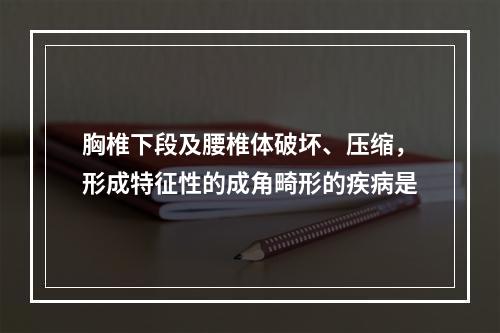 胸椎下段及腰椎体破坏、压缩，形成特征性的成角畸形的疾病是