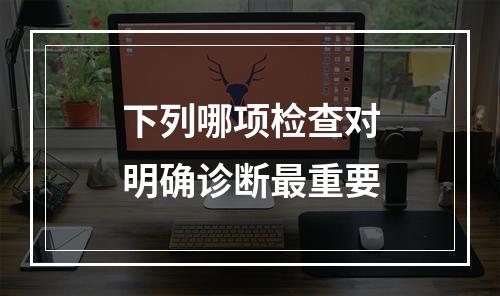 下列哪项检查对明确诊断最重要