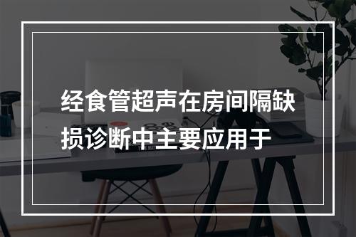 经食管超声在房间隔缺损诊断中主要应用于