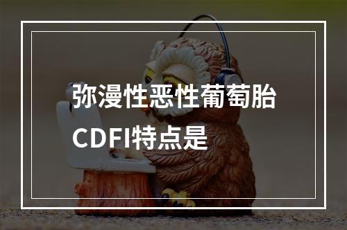 弥漫性恶性葡萄胎CDFI特点是