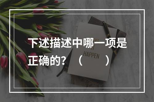 下述描述中哪一项是正确的？（　　）