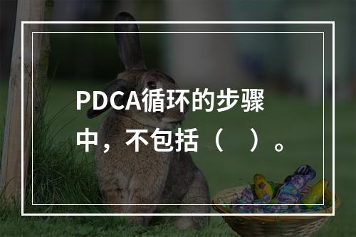 PDCA循环的步骤中，不包括（　）。