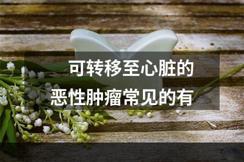 　可转移至心脏的恶性肿瘤常见的有