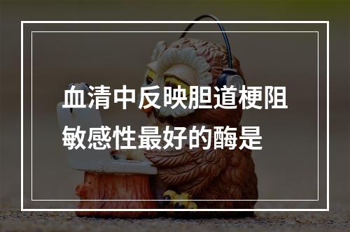 血清中反映胆道梗阻敏感性最好的酶是