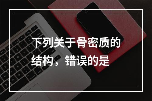 下列关于骨密质的结构，错误的是