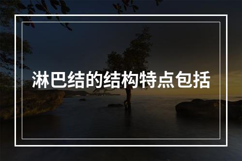 淋巴结的结构特点包括