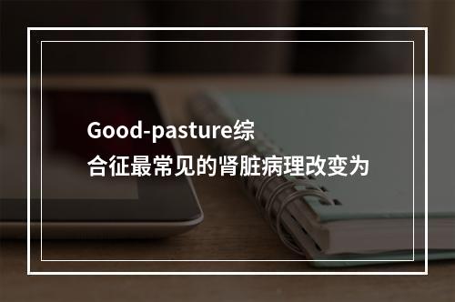 Good-pasture综合征最常见的肾脏病理改变为