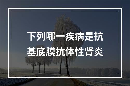 下列哪一疾病是抗基底膜抗体性肾炎