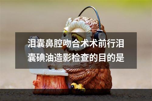 泪囊鼻腔吻合术术前行泪囊碘油造影检查的目的是