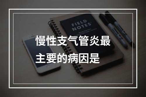 慢性支气管炎最主要的病因是