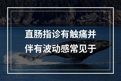 直肠指诊有触痛并伴有波动感常见于