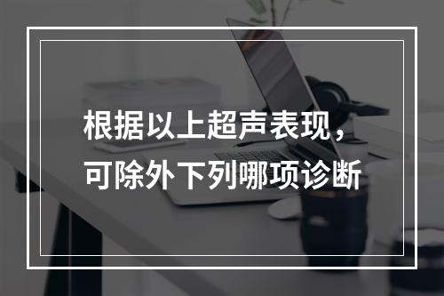 根据以上超声表现，可除外下列哪项诊断