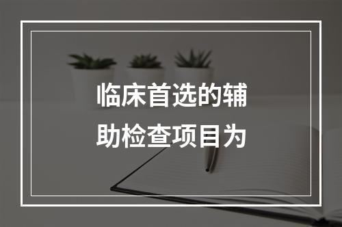 临床首选的辅助检查项目为