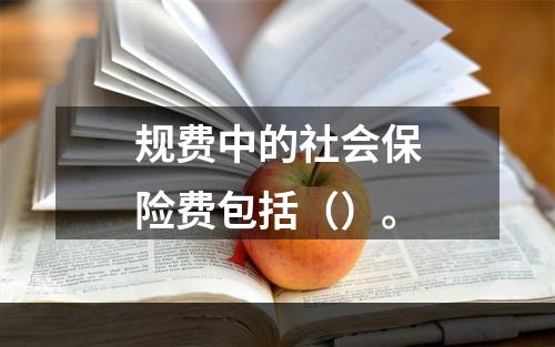 规费中的社会保险费包括（）。