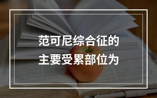 范可尼综合征的主要受累部位为