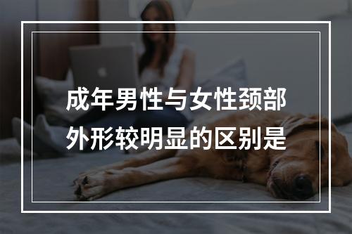 成年男性与女性颈部外形较明显的区别是