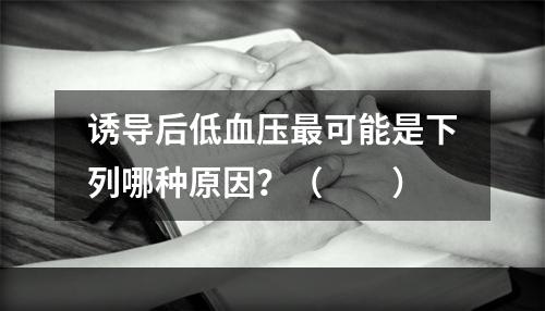 诱导后低血压最可能是下列哪种原因？（　　）