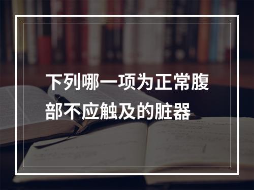 下列哪一项为正常腹部不应触及的脏器