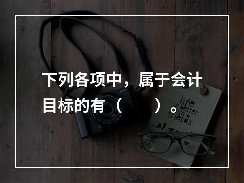 下列各项中，属于会计目标的有（　　）。