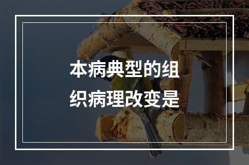 本病典型的组织病理改变是