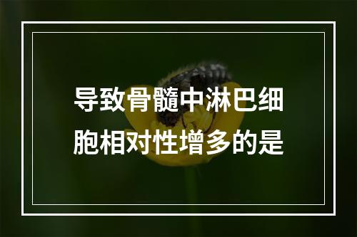 导致骨髓中淋巴细胞相对性增多的是