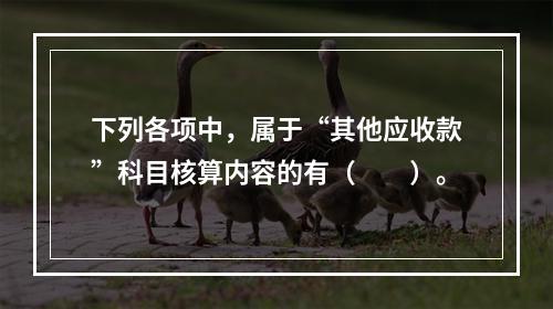 下列各项中，属于“其他应收款”科目核算内容的有（　　）。