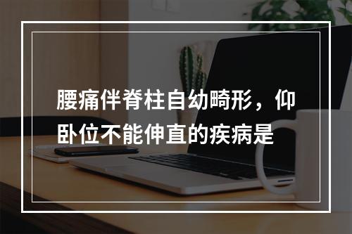 腰痛伴脊柱自幼畸形，仰卧位不能伸直的疾病是