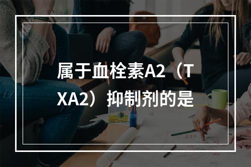 属于血栓素A2（TXA2）抑制剂的是