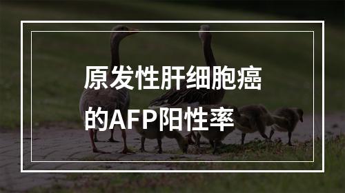 原发性肝细胞癌的AFP阳性率