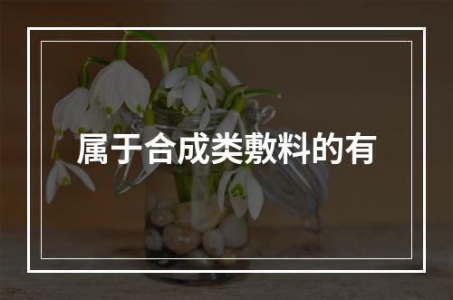 属于合成类敷料的有