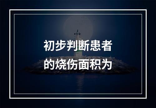 初步判断患者的烧伤面积为