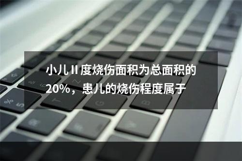 小儿Ⅱ度烧伤面积为总面积的20%，患儿的烧伤程度属于