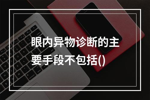 眼内异物诊断的主要手段不包括()