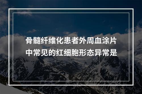 骨髓纤维化患者外周血涂片中常见的红细胞形态异常是