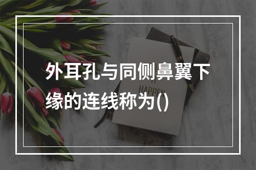 外耳孔与同侧鼻翼下缘的连线称为()