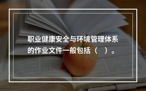 职业健康安全与环境管理体系的作业文件一般包括（　）。