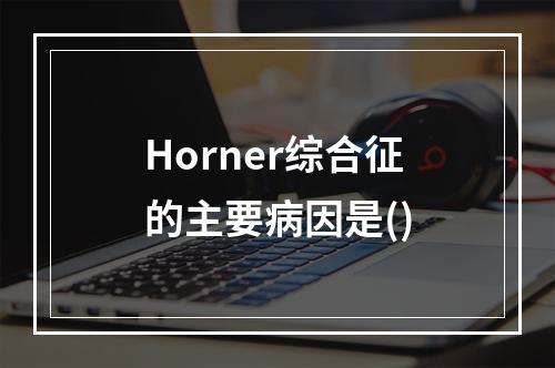 Horner综合征的主要病因是()