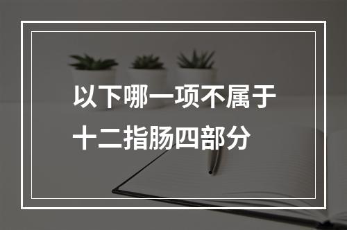 以下哪一项不属于十二指肠四部分