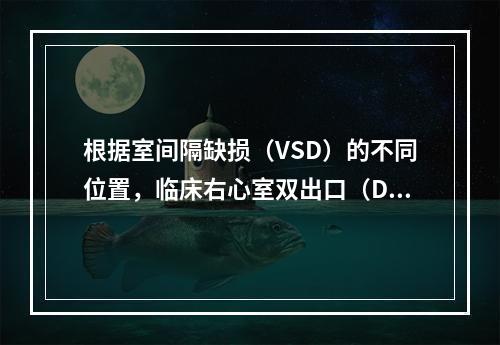 根据室间隔缺损（VSD）的不同位置，临床右心室双出口（DOR