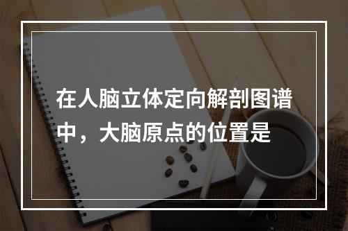 在人脑立体定向解剖图谱中，大脑原点的位置是