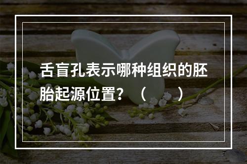 舌盲孔表示哪种组织的胚胎起源位置？（　　）