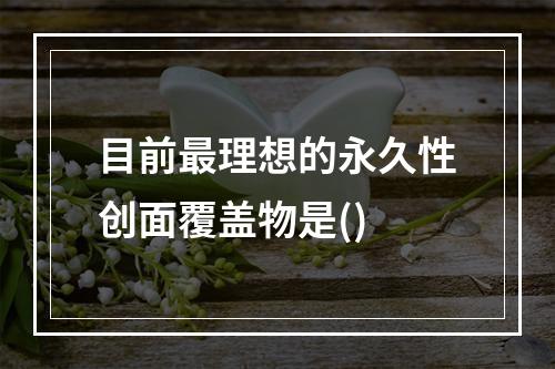 目前最理想的永久性创面覆盖物是()