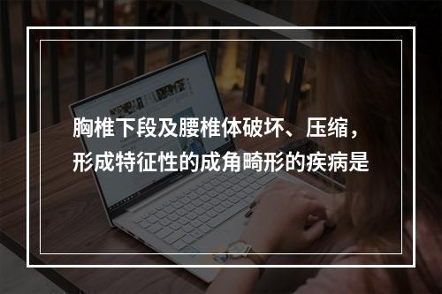 胸椎下段及腰椎体破坏、压缩，形成特征性的成角畸形的疾病是