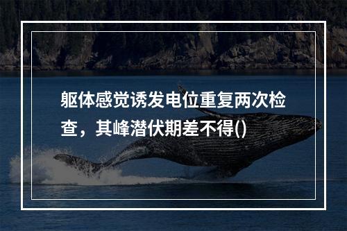 躯体感觉诱发电位重复两次检查，其峰潜伏期差不得()