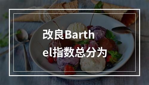 改良Barthel指数总分为