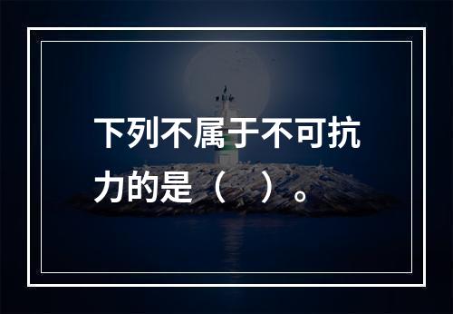 下列不属于不可抗力的是（　）。