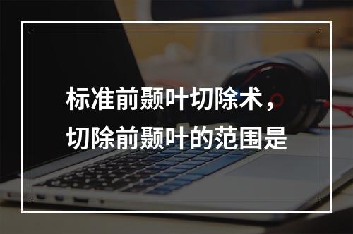 标准前颞叶切除术，切除前颞叶的范围是